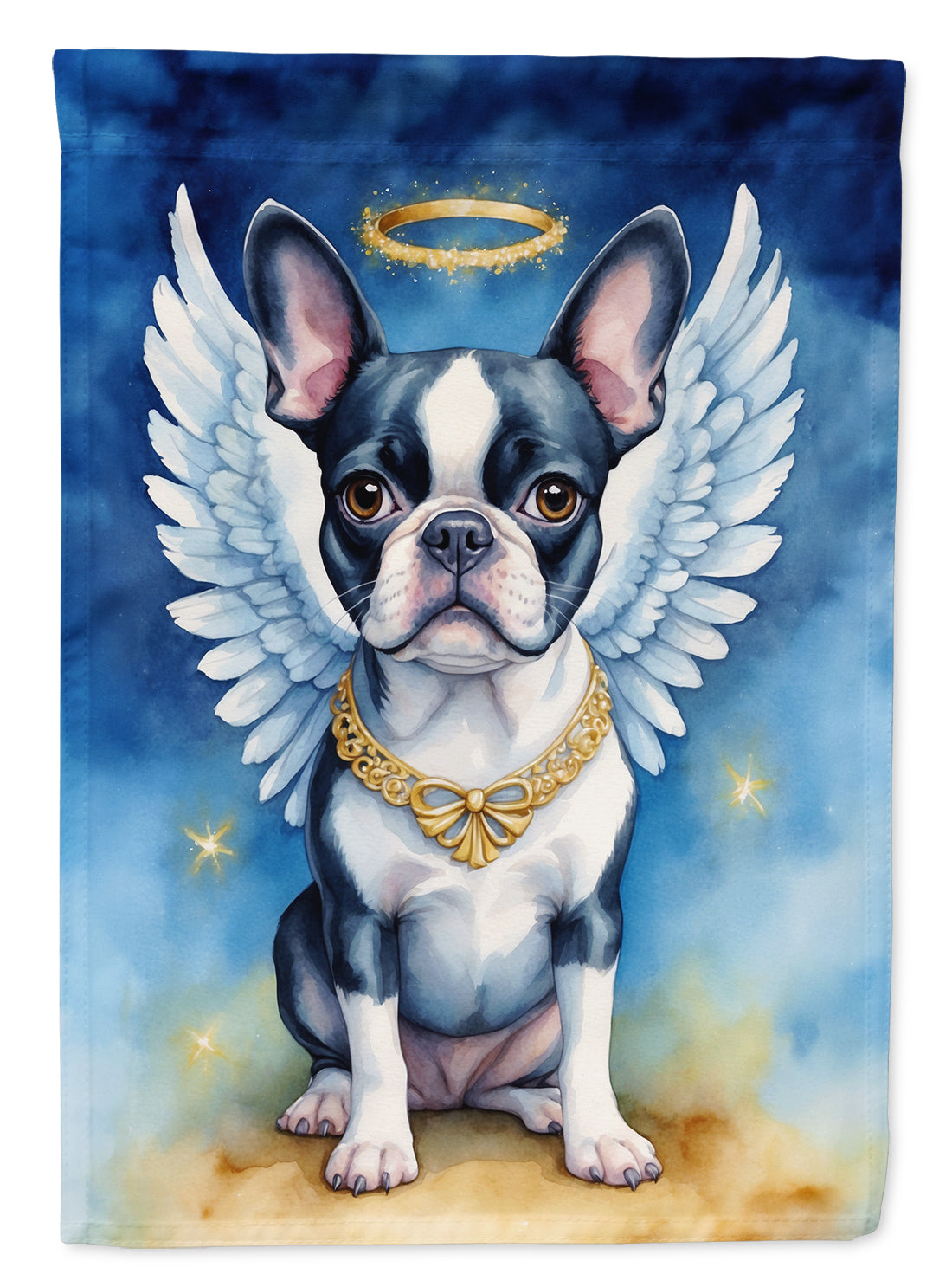 Boston Terrier My Angel Garden Flag Mailbox Decorative Yard Banner Outside Patio Artwork for Flower Beds, Garden Size, Multicolor