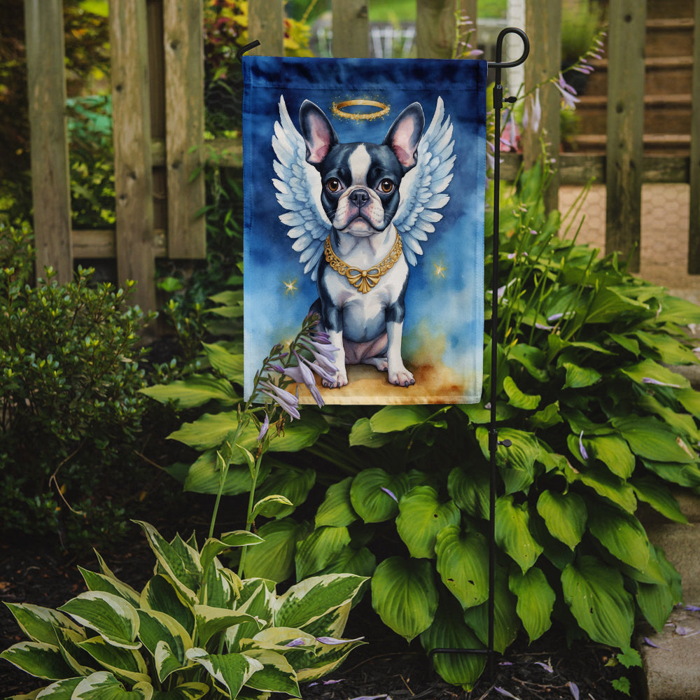 Boston Terrier My Angel Garden Flag Mailbox Decorative Yard Banner Outside Patio Artwork for Flower Beds, Garden Size, Multicolor