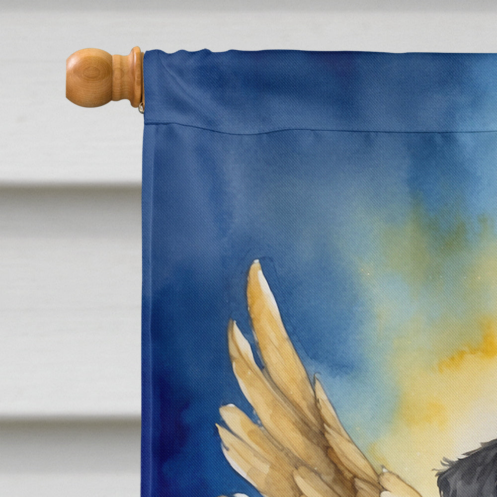 Bouvier des Flandres My Angel House Flag 28x40 Porch Sleeve Pole Decorative Outside Yard Banner Artwork Wall Hanging, Polyester