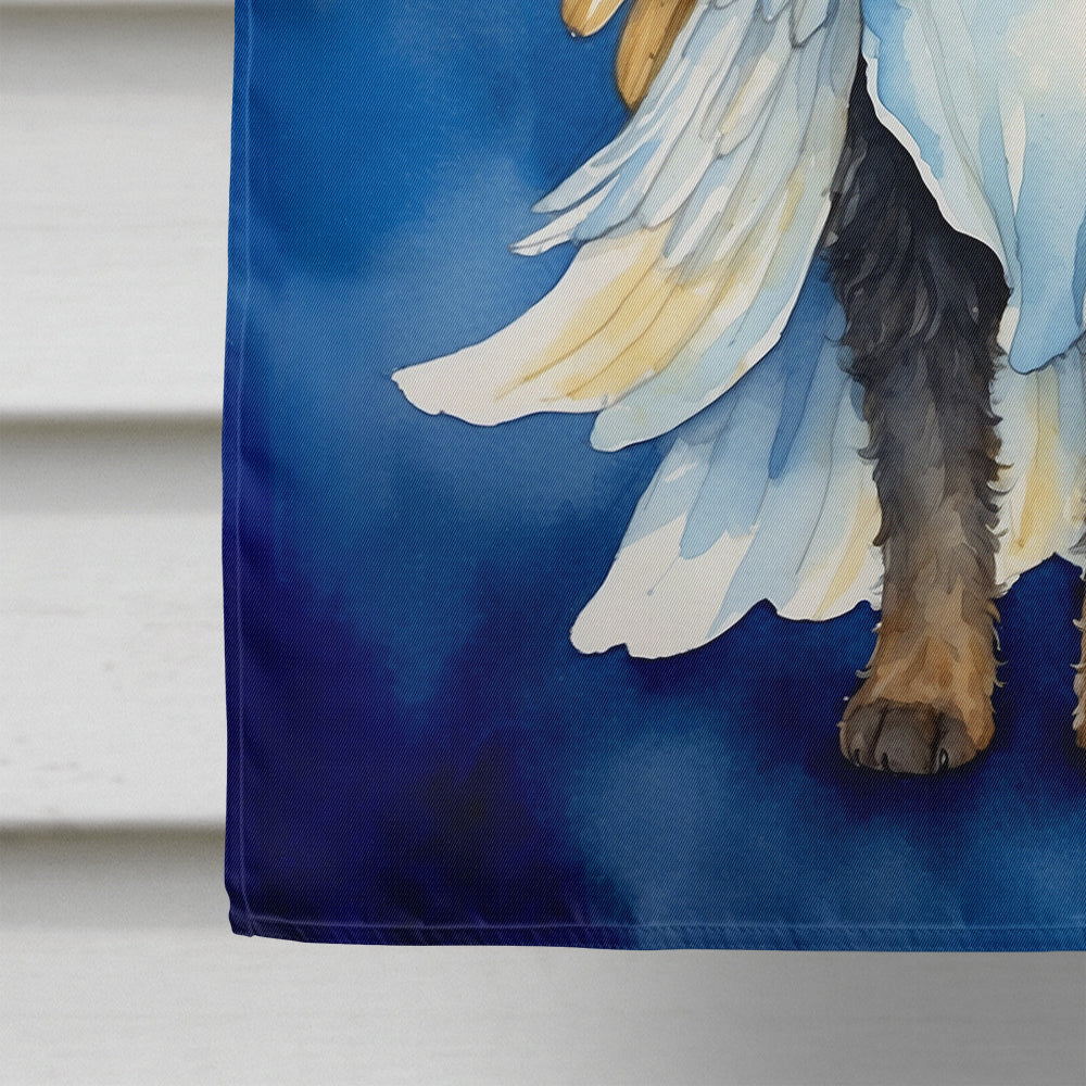 Bouvier des Flandres My Angel House Flag 28x40 Porch Sleeve Pole Decorative Outside Yard Banner Artwork Wall Hanging, Polyester