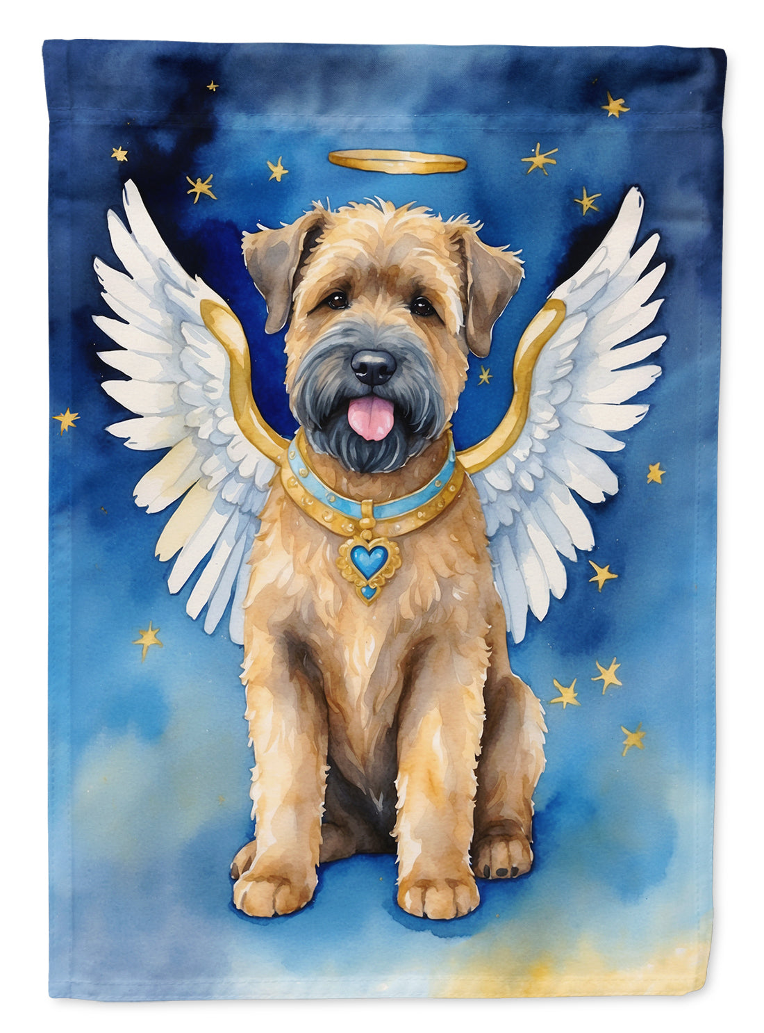 Bouvier des Flandres My Angel House Flag 28x40 Porch Sleeve Pole Decorative Outside Yard Banner Artwork Wall Hanging, Polyester