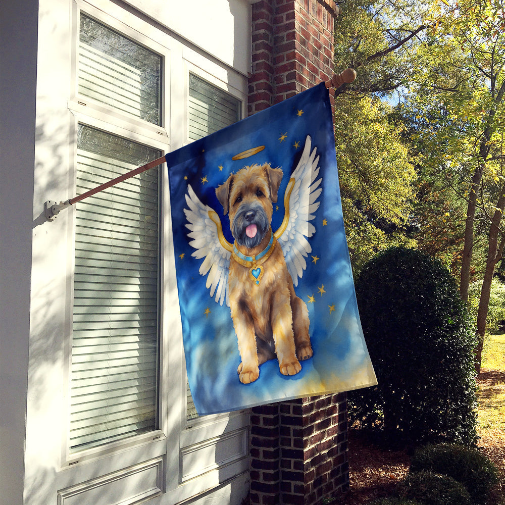 Bouvier des Flandres My Angel House Flag 28x40 Porch Sleeve Pole Decorative Outside Yard Banner Artwork Wall Hanging, Polyester