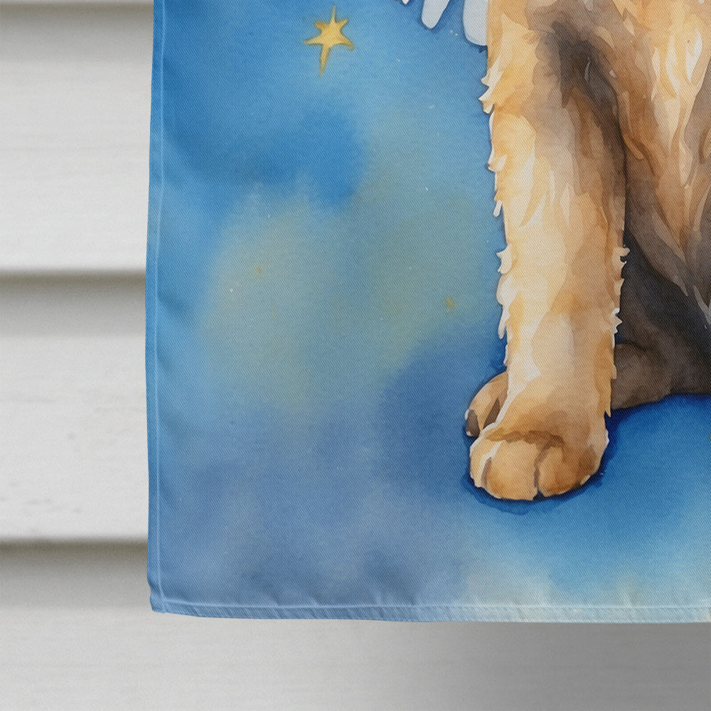 Bouvier des Flandres My Angel House Flag 28x40 Porch Sleeve Pole Decorative Outside Yard Banner Artwork Wall Hanging, Polyester