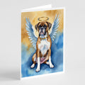 Boxer My Angel Greeting Cards Pack of 8 Blank Cards with Envelopes Whimsical A7 Size 5x7