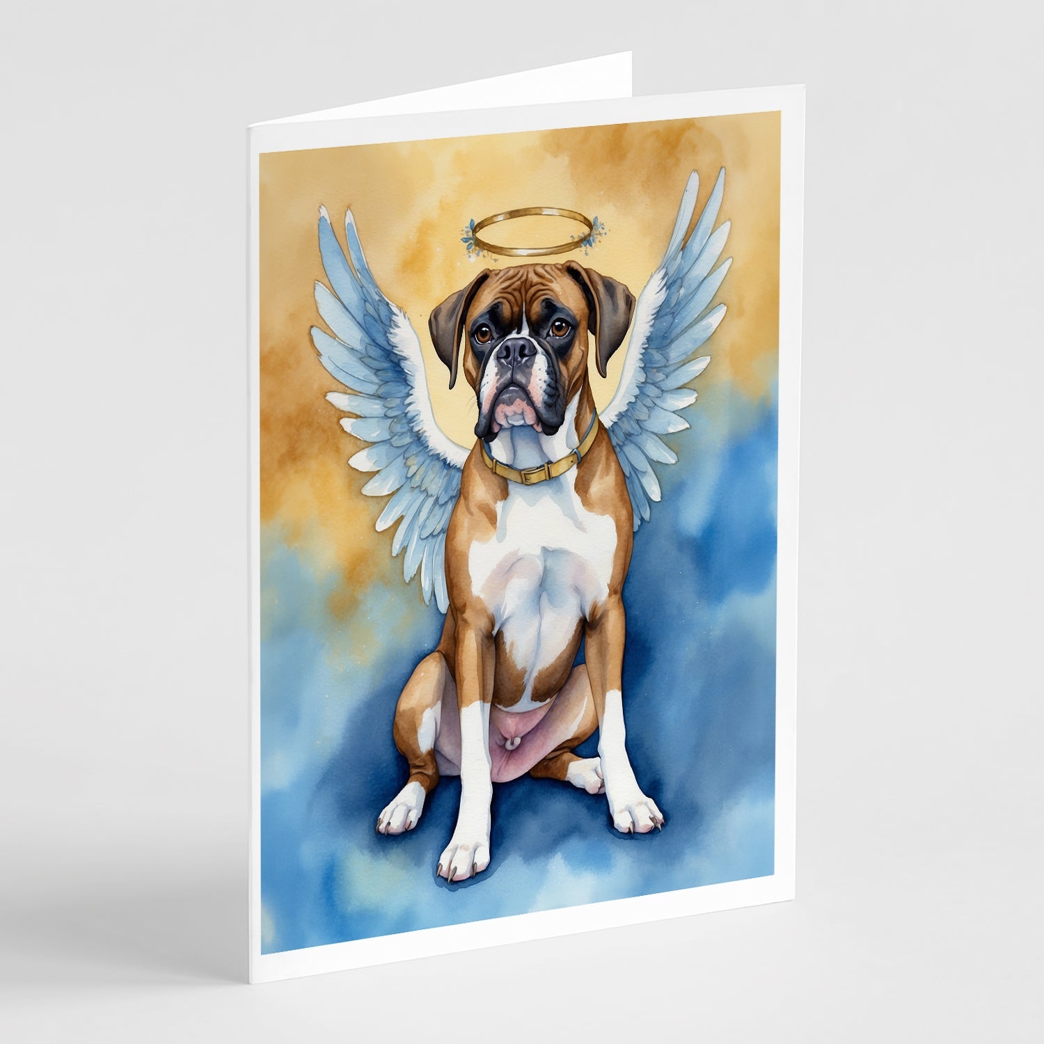 Boxer My Angel Greeting Cards Pack of 8 Blank Cards with Envelopes Whimsical A7 Size 5x7