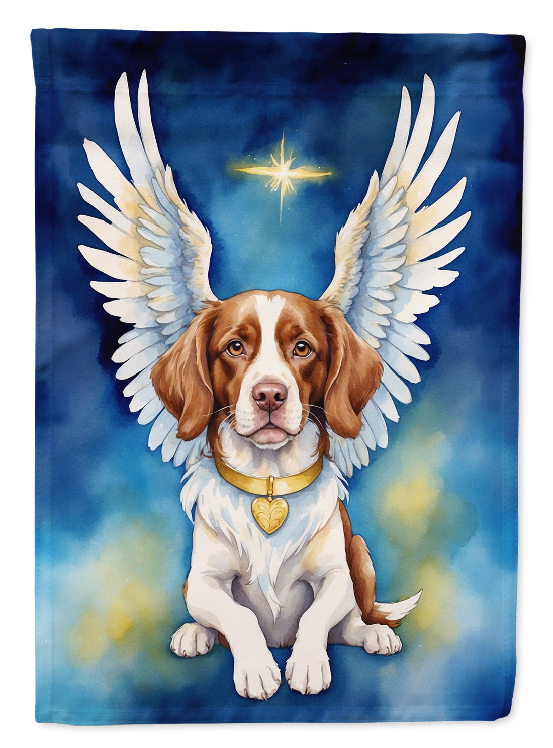 Brittany Spaniel My Angel Garden Flag Mailbox Decorative Yard Banner Outside Patio Artwork for Flower Beds, Garden Size, Multicolor