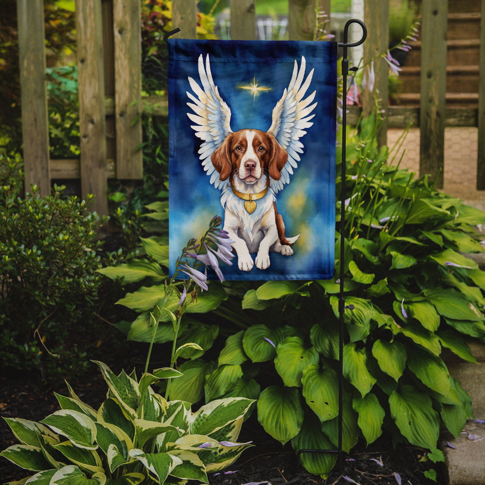 Brittany Spaniel My Angel Garden Flag Mailbox Decorative Yard Banner Outside Patio Artwork for Flower Beds, Garden Size, Multicolor