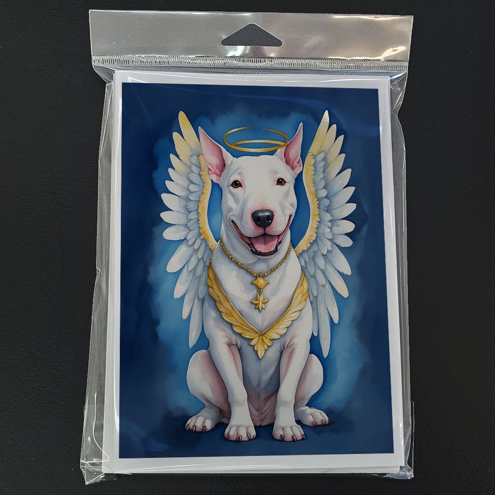 Bull Terrier My Angel Greeting Cards Pack of 8 Blank Cards with Envelopes Whimsical A7 Size 5x7