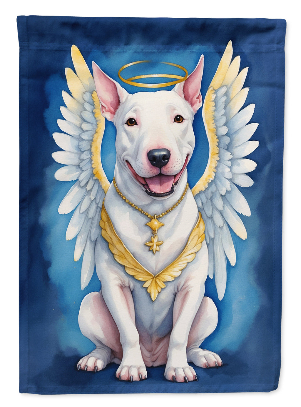 Bull Terrier My Angel Garden Flag Mailbox Decorative Yard Banner Outside Patio Artwork for Flower Beds, Garden Size, Multicolor