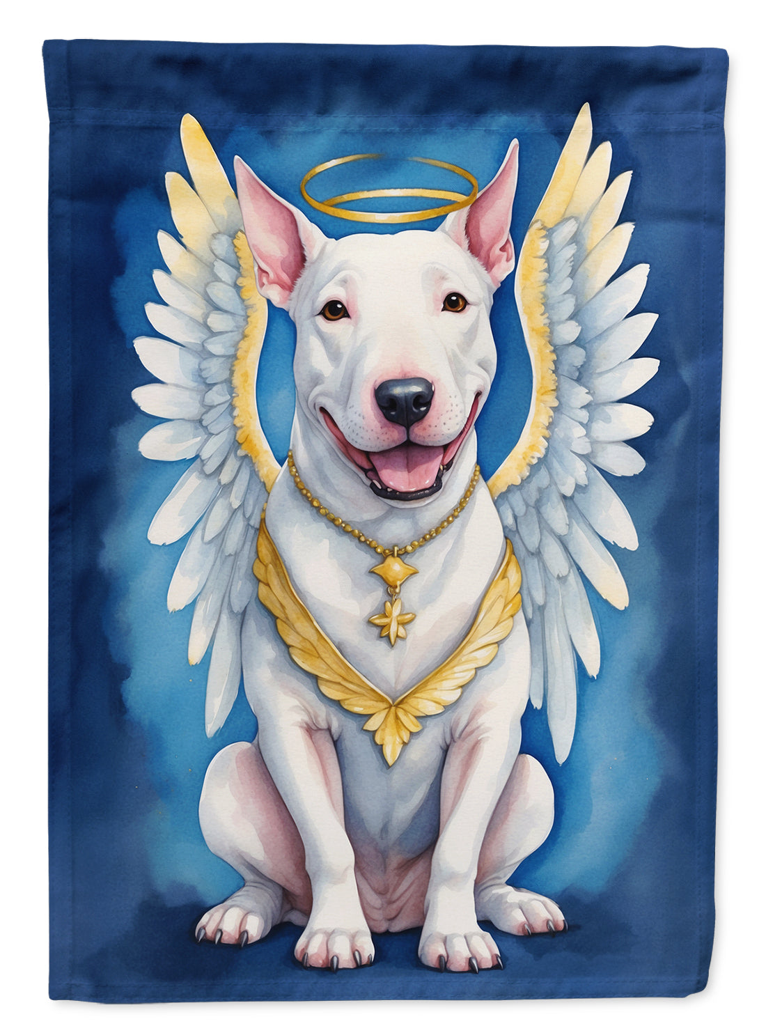 Bull Terrier My Angel Garden Flag Mailbox Decorative Yard Banner Outside Patio Artwork for Flower Beds, Garden Size, Multicolor