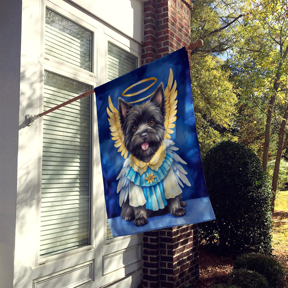 Cairn Terrier My Angel House Flag 28x40 Porch Sleeve Pole Decorative Outside Yard Banner Artwork Wall Hanging, Polyester