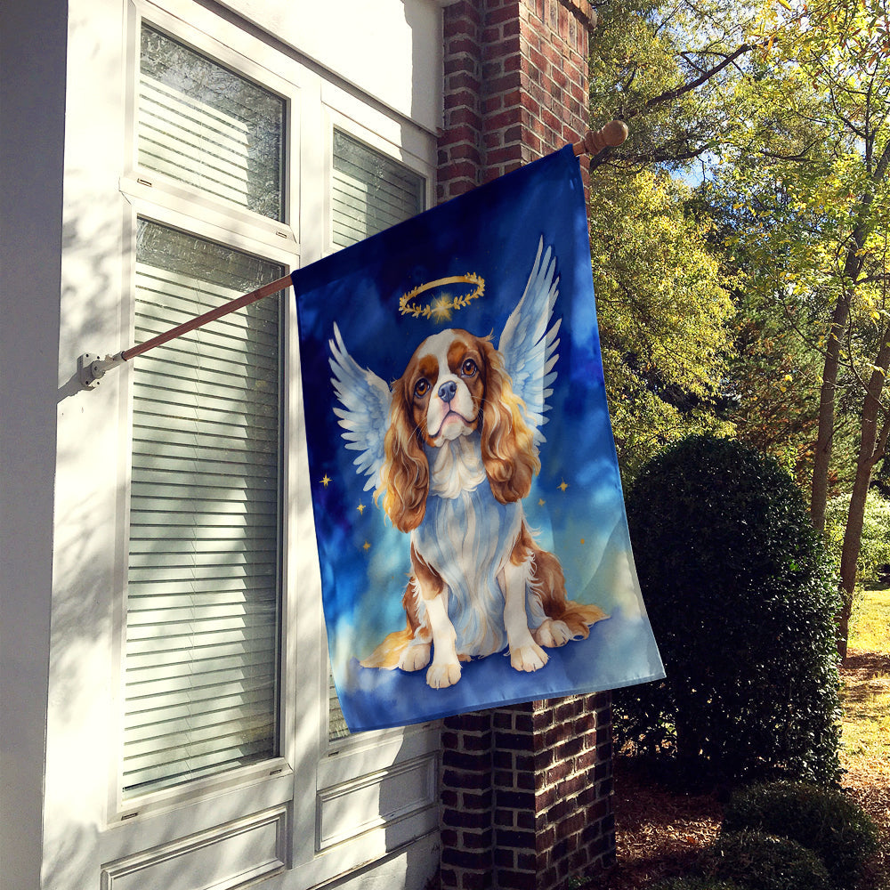 Cavalier Spaniel My Angel House Flag 28x40 Porch Sleeve Pole Decorative Outside Yard Banner Artwork Wall Hanging, Polyester