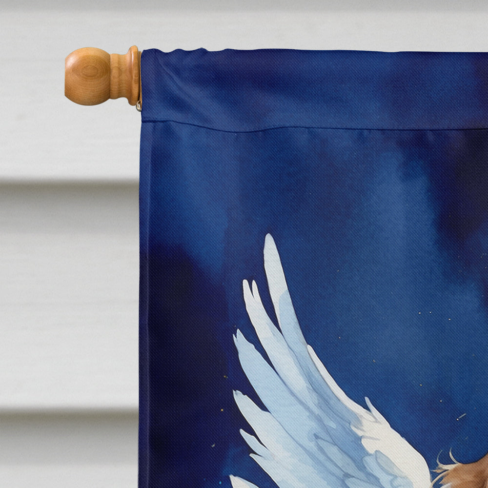 Cavalier Spaniel My Angel House Flag 28x40 Porch Sleeve Pole Decorative Outside Yard Banner Artwork Wall Hanging, Polyester