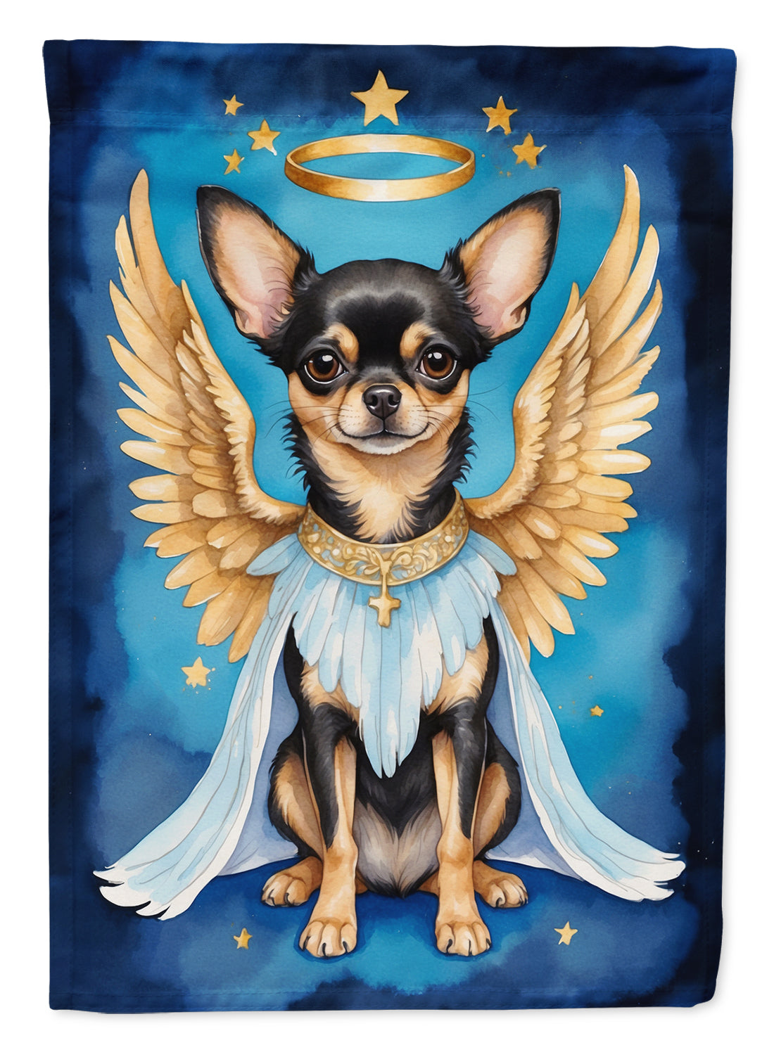 Chihuahua My Angel House Flag 28x40 Porch Sleeve Pole Decorative Outside Yard Banner Artwork Wall Hanging, Polyester