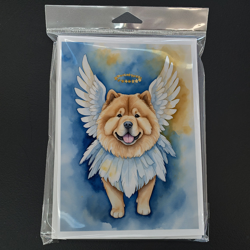Chow Chow My Angel Greeting Cards Pack of 8 Blank Cards with Envelopes Whimsical A7 Size 5x7