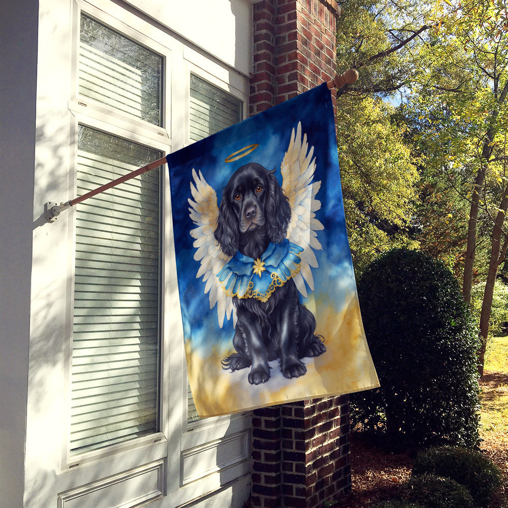 Cocker Spaniel My Angel House Flag 28x40 Porch Sleeve Pole Decorative Outside Yard Banner Artwork Wall Hanging, Polyester