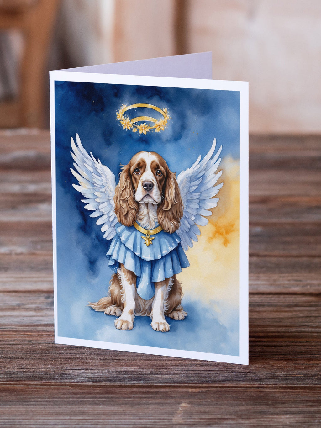 Cocker Spaniel My Angel Greeting Cards Pack of 8 Blank Cards with Envelopes Whimsical A7 Size 5x7