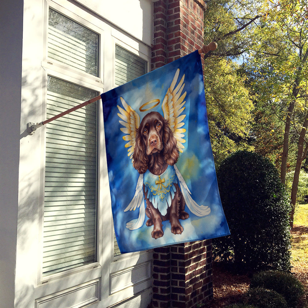 Cocker Spaniel My Angel House Flag 28x40 Porch Sleeve Pole Decorative Outside Yard Banner Artwork Wall Hanging, Polyester