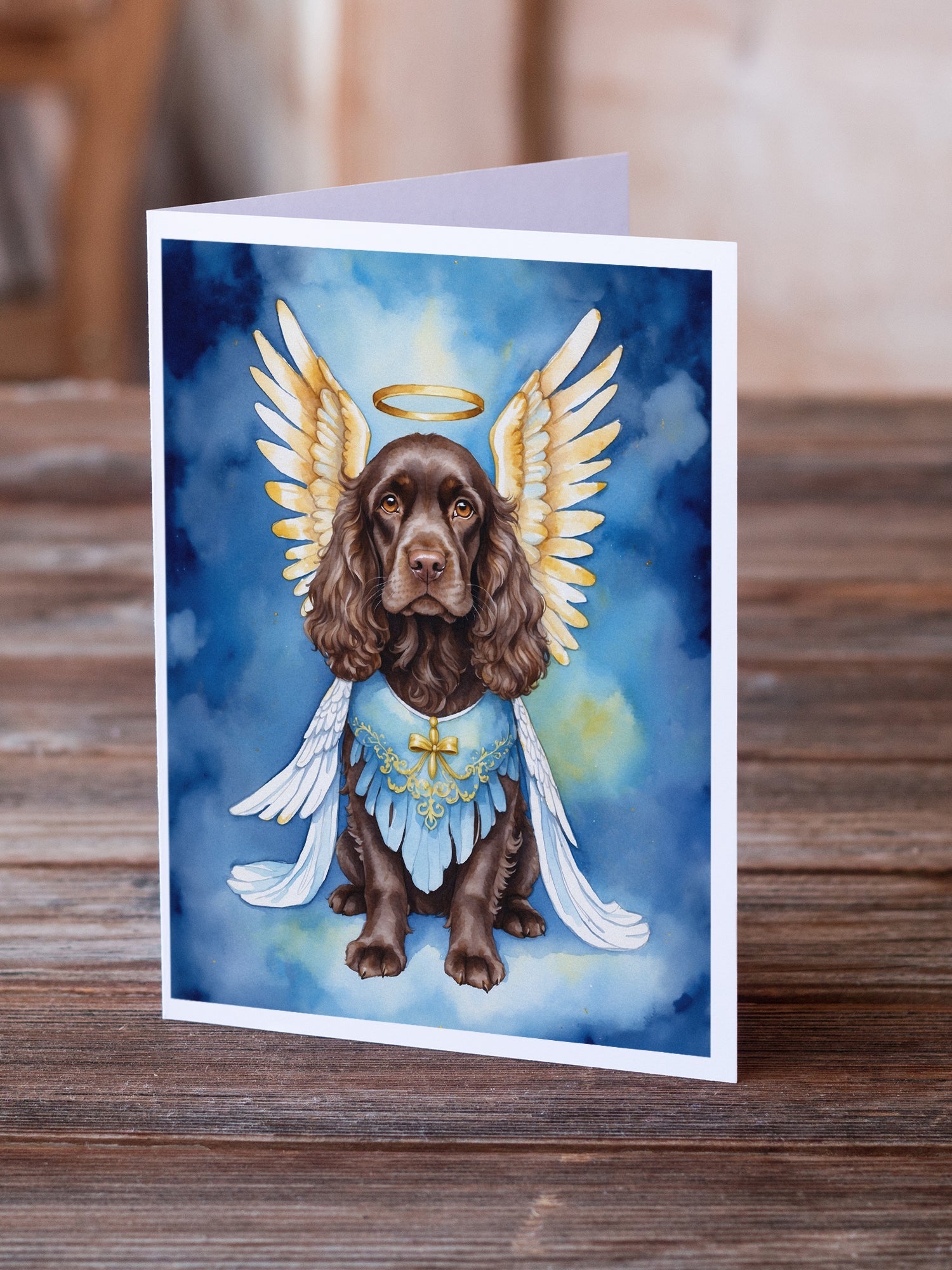 Cocker Spaniel My Angel Greeting Cards Pack of 8 Blank Cards with Envelopes Whimsical A7 Size 5x7