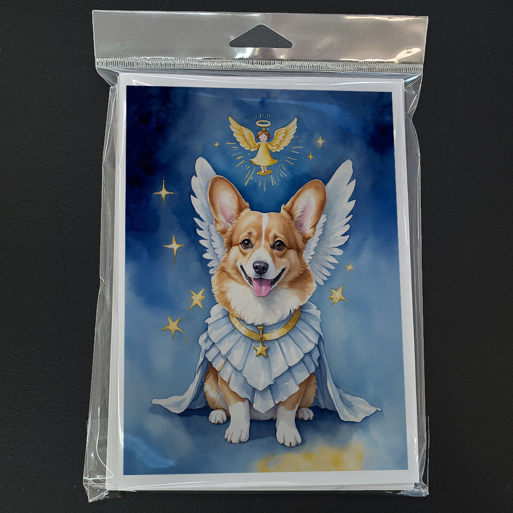 Corgi My Angel Greeting Cards Pack of 8 Blank Cards with Envelopes Whimsical A7 Size 5x7