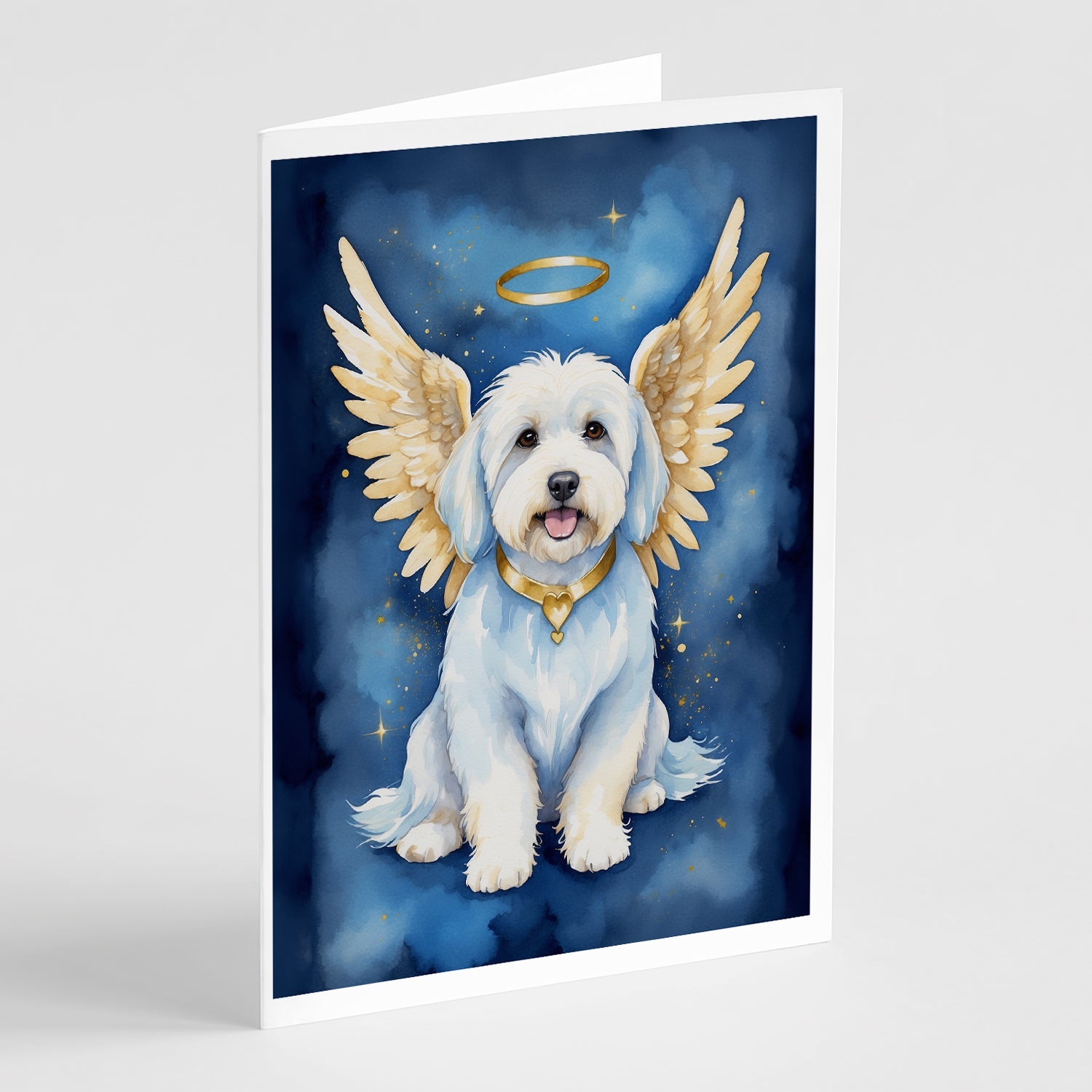 Coton de Tulear My Angel Greeting Cards Pack of 8 Blank Cards with Envelopes Whimsical A7 Size 5x7