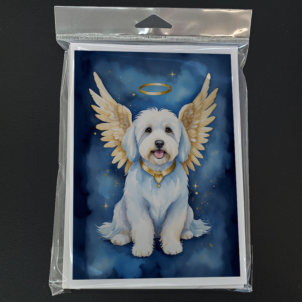Coton de Tulear My Angel Greeting Cards Pack of 8 Blank Cards with Envelopes Whimsical A7 Size 5x7