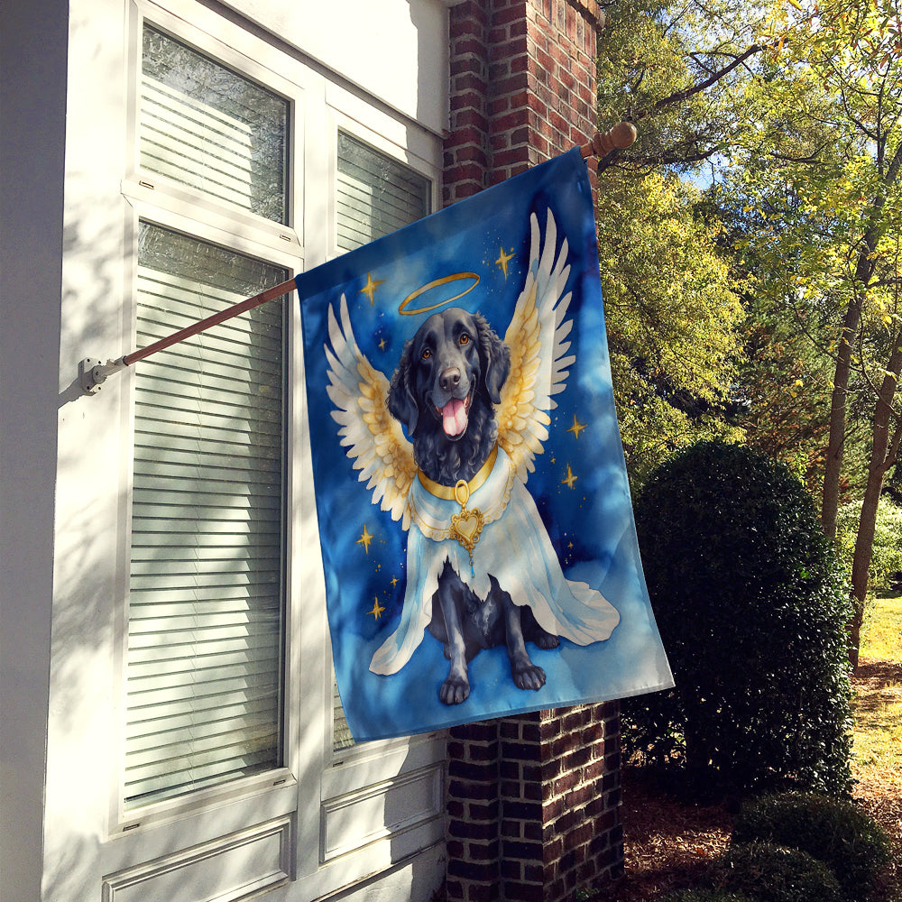Curly-Coated Retriever My Angel House Flag 28x40 Porch Sleeve Pole Decorative Outside Yard Banner Artwork Wall Hanging, Polyester