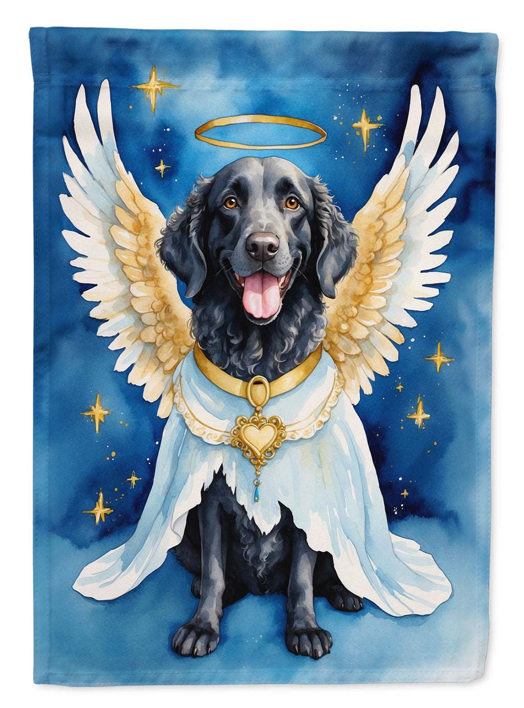 Curly-Coated Retriever My Angel Garden Flag Mailbox Decorative Yard Banner Outside Patio Artwork for Flower Beds, Garden Size, Multicolor