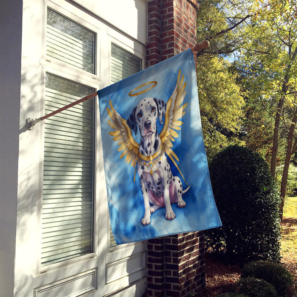 Dalmatian My Angel House Flag 28x40 Porch Sleeve Pole Decorative Outside Yard Banner Artwork Wall Hanging, Polyester
