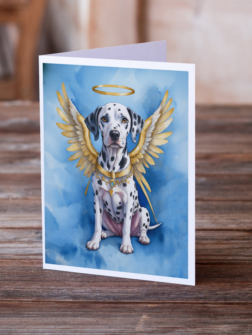 Dalmatian My Angel Greeting Cards Pack of 8 Blank Cards with Envelopes Whimsical A7 Size 5x7