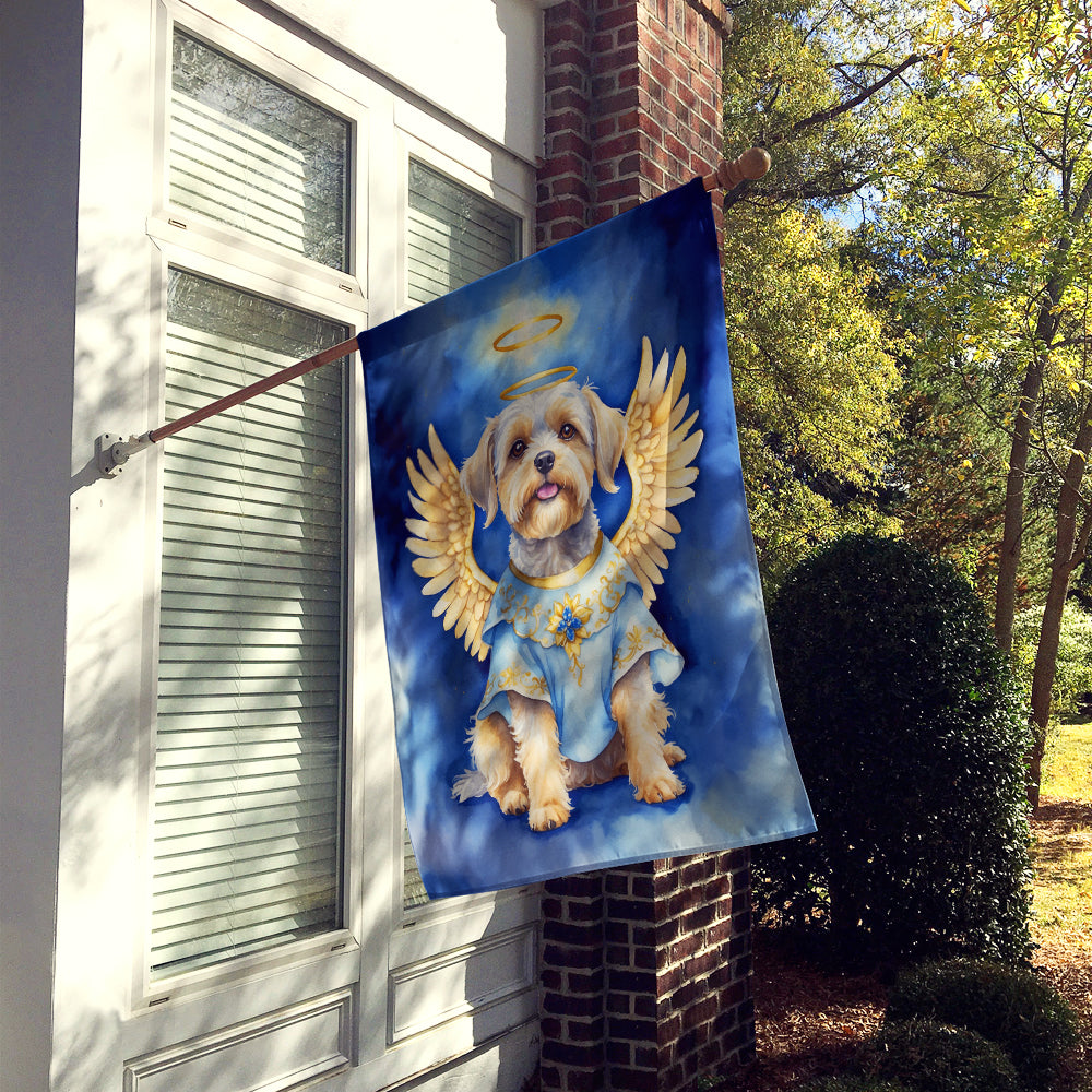 Dandie Dinmont Terrier My Angel House Flag 28x40 Porch Sleeve Pole Decorative Outside Yard Banner Artwork Wall Hanging, Polyester