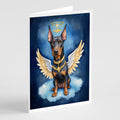 Doberman Pinscher My Angel Greeting Cards Pack of 8 Blank Cards with Envelopes Whimsical A7 Size 5x7