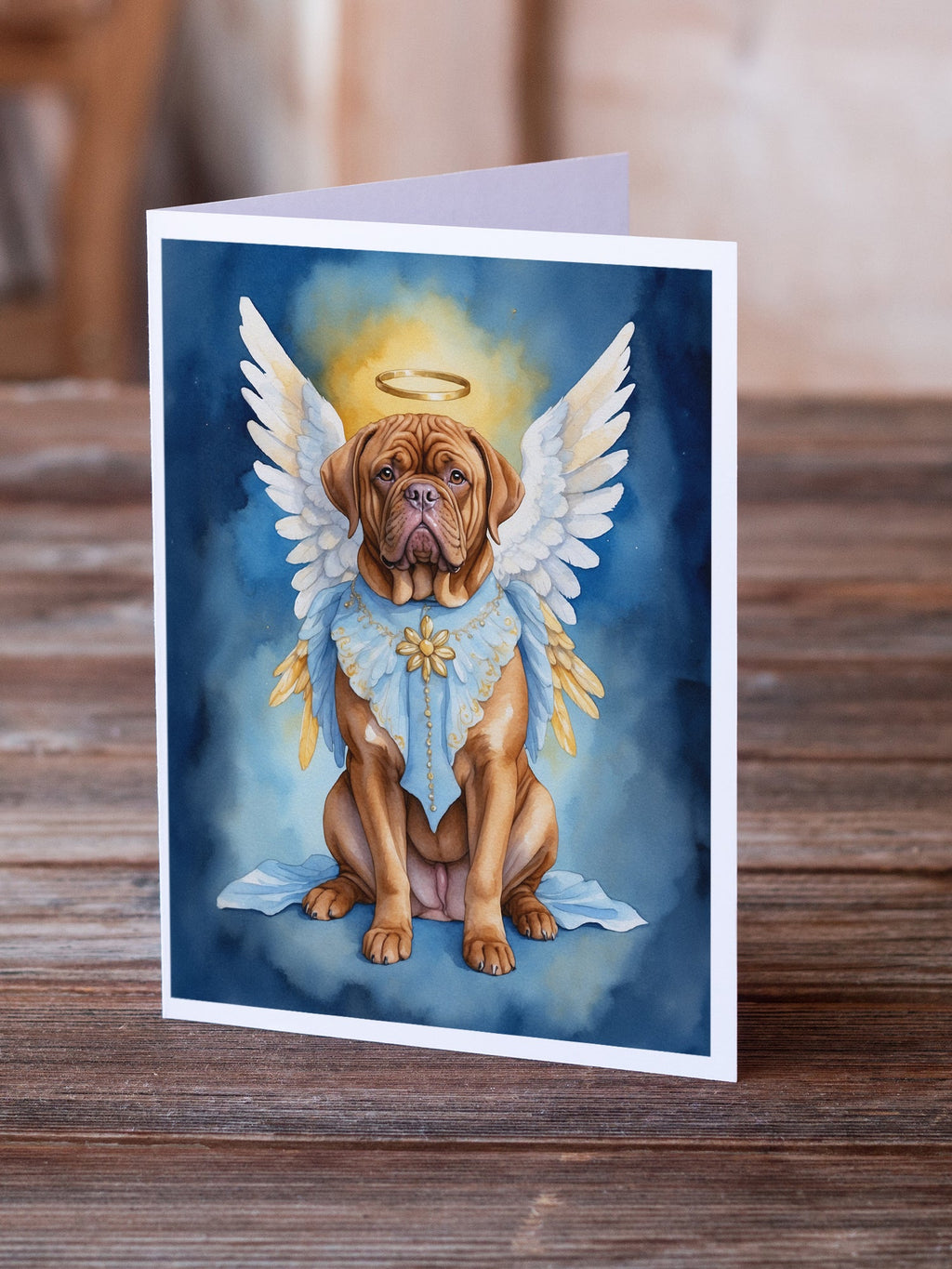 Dogue de Bordeaux My Angel Greeting Cards Pack of 8 Blank Cards with Envelopes Whimsical A7 Size 5x7