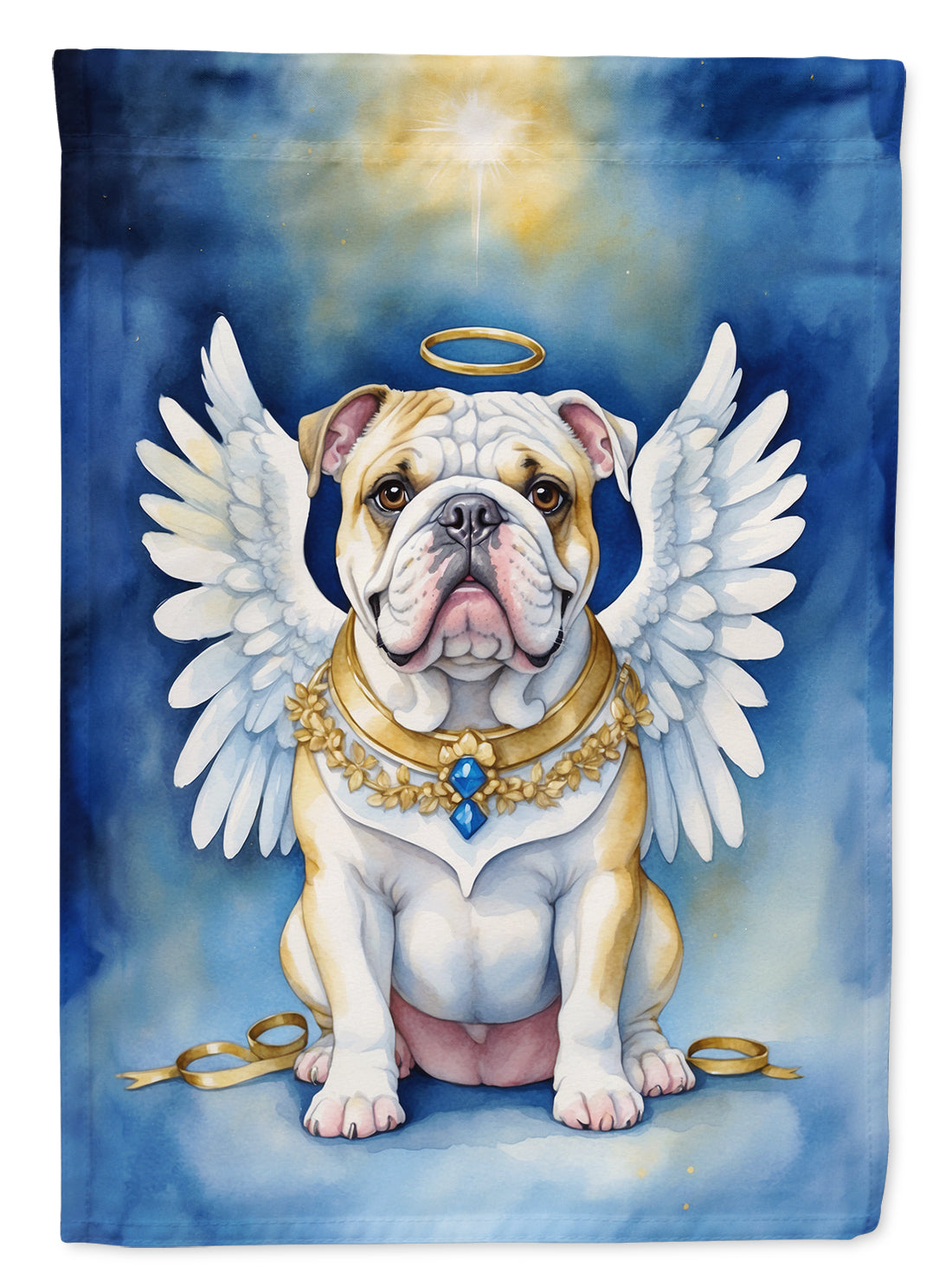 English Bulldog My Angel Garden Flag Mailbox Decorative Yard Banner Outside Patio Artwork for Flower Beds, Garden Size, Multicolor