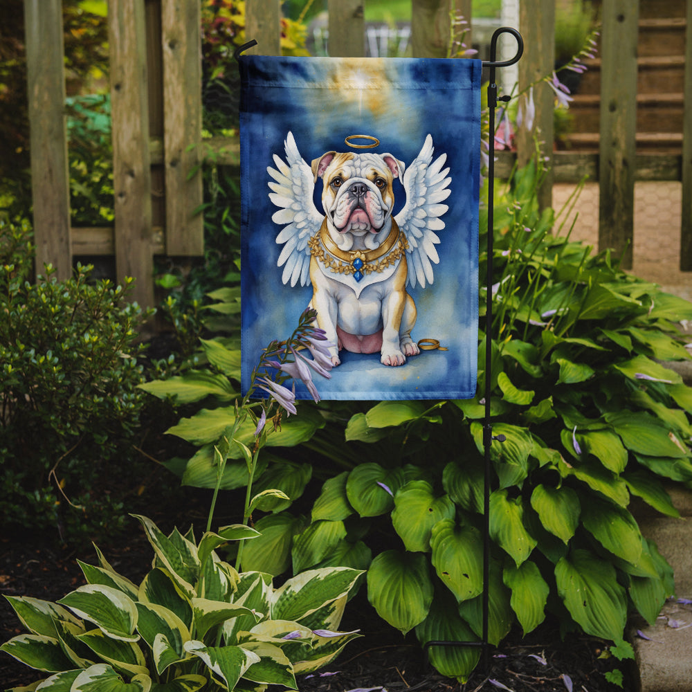 English Bulldog My Angel Garden Flag Mailbox Decorative Yard Banner Outside Patio Artwork for Flower Beds, Garden Size, Multicolor