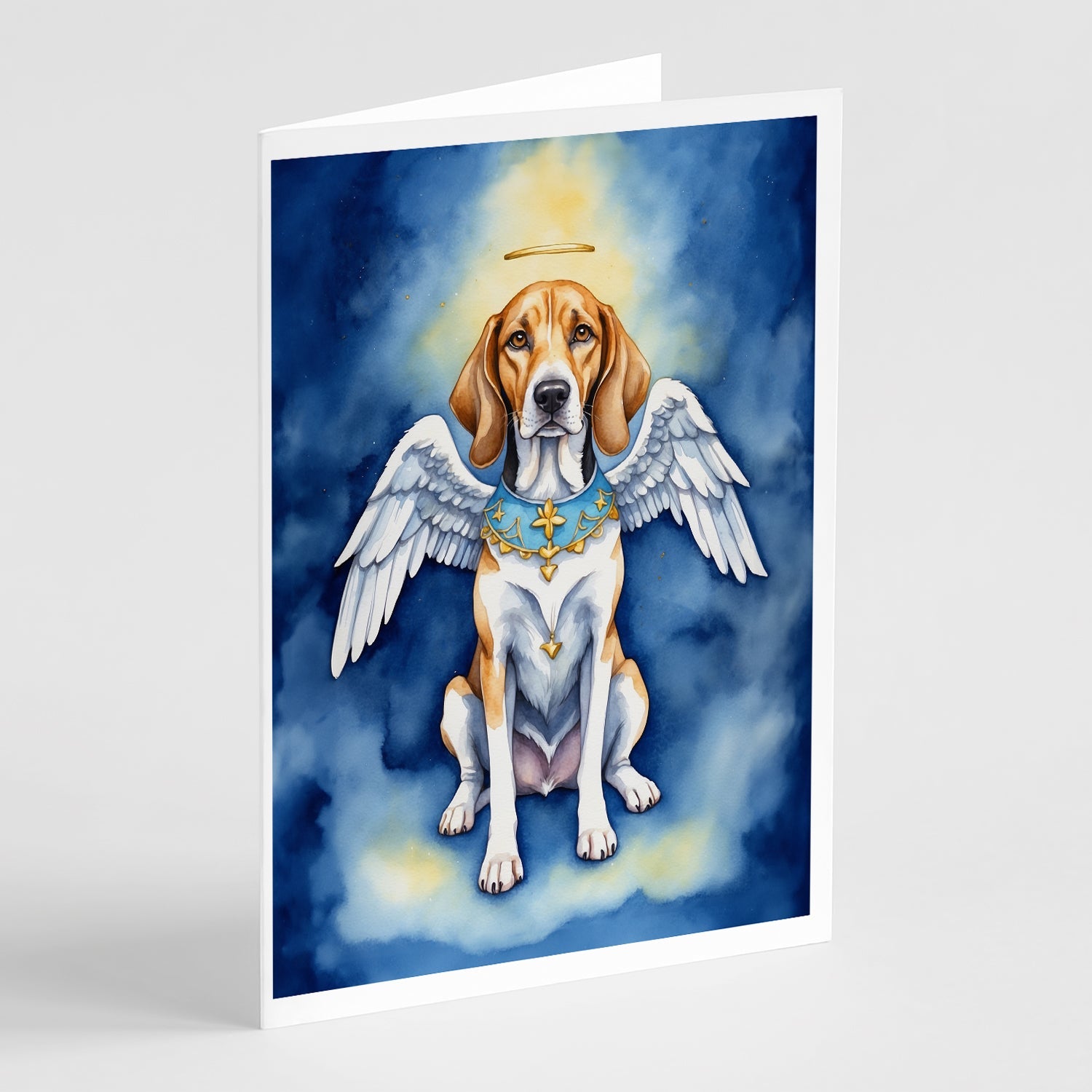 English Foxhound My Angel Greeting Cards Pack of 8 Blank Cards with Envelopes Whimsical A7 Size 5x7