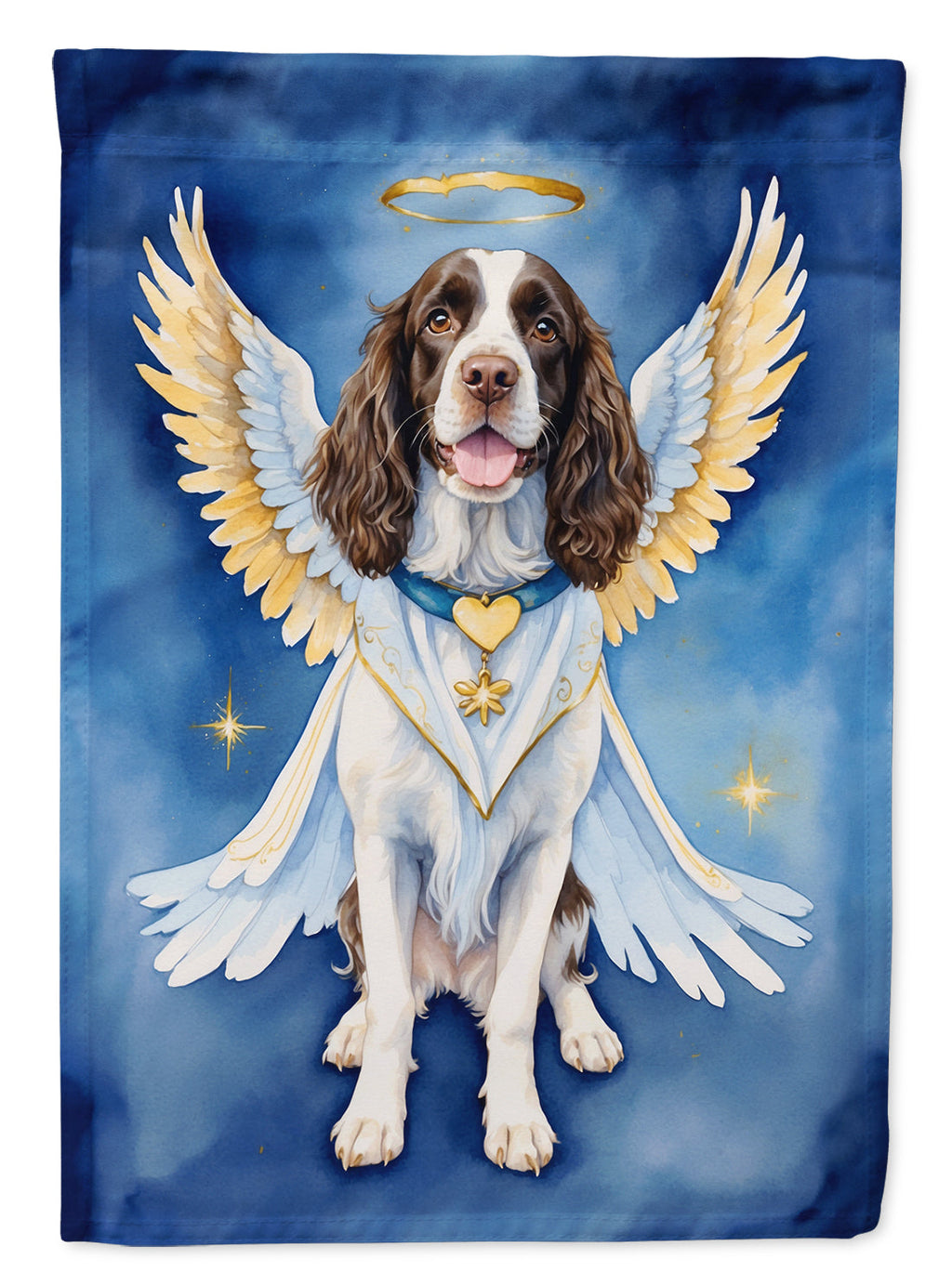 English Springer Spaniel My Angel Garden Flag Mailbox Decorative Yard Banner Outside Patio Artwork for Flower Beds, Garden Size, Multicolor