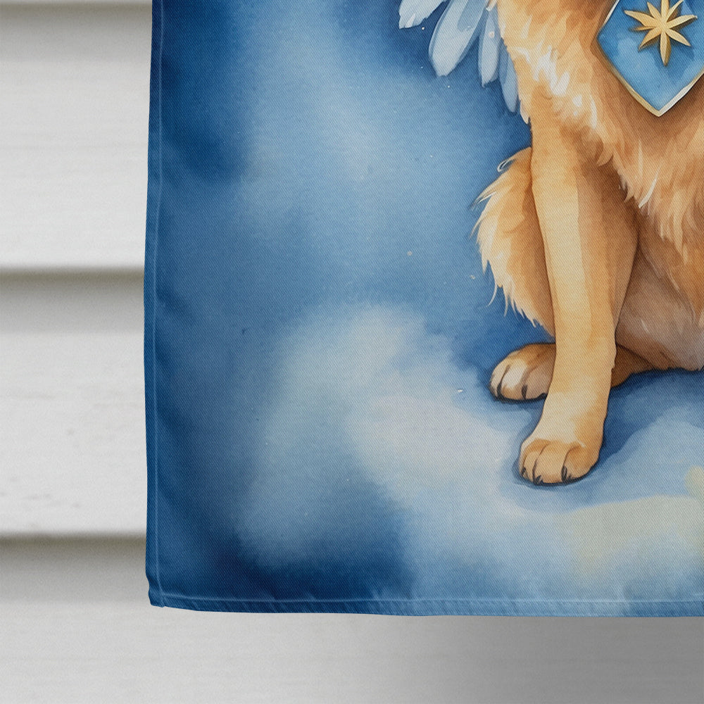 Finnish Spitz My Angel House Flag 28x40 Porch Sleeve Pole Decorative Outside Yard Banner Artwork Wall Hanging, Polyester