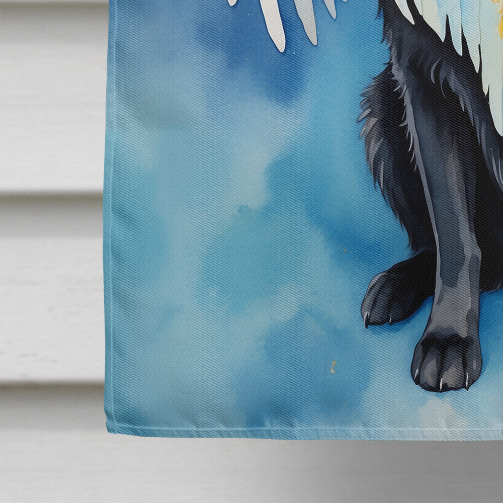 Flat-Coated Retriever My Angel House Flag 28x40 Porch Sleeve Pole Decorative Outside Yard Banner Artwork Wall Hanging, Polyester