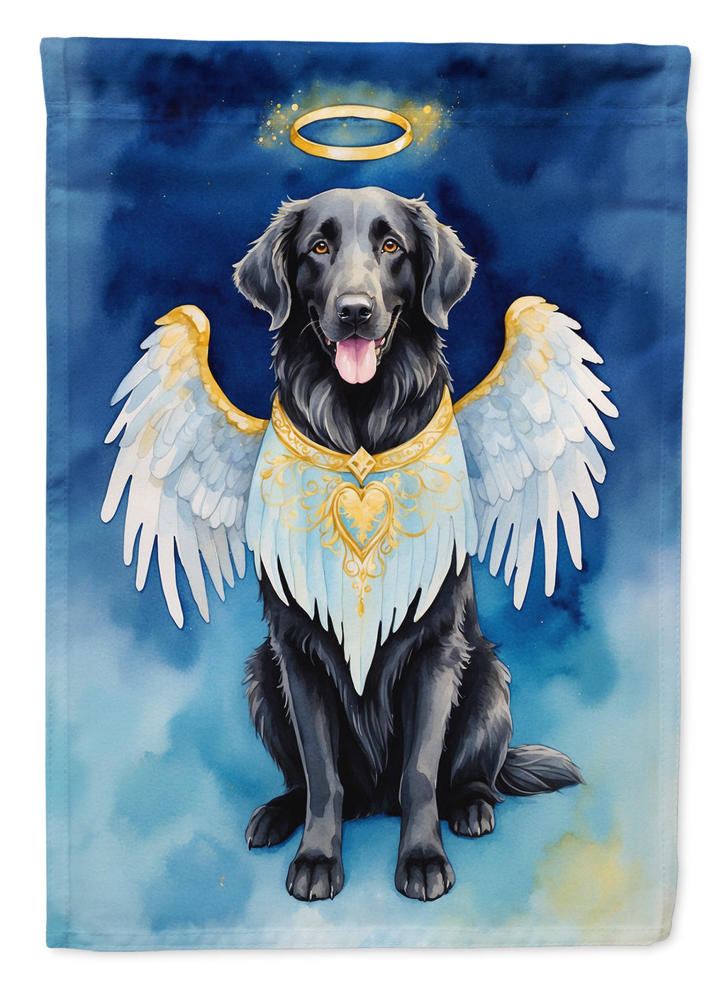Flat-Coated Retriever My Angel Garden Flag Mailbox Decorative Yard Banner Outside Patio Artwork for Flower Beds, Garden Size, Multicolor