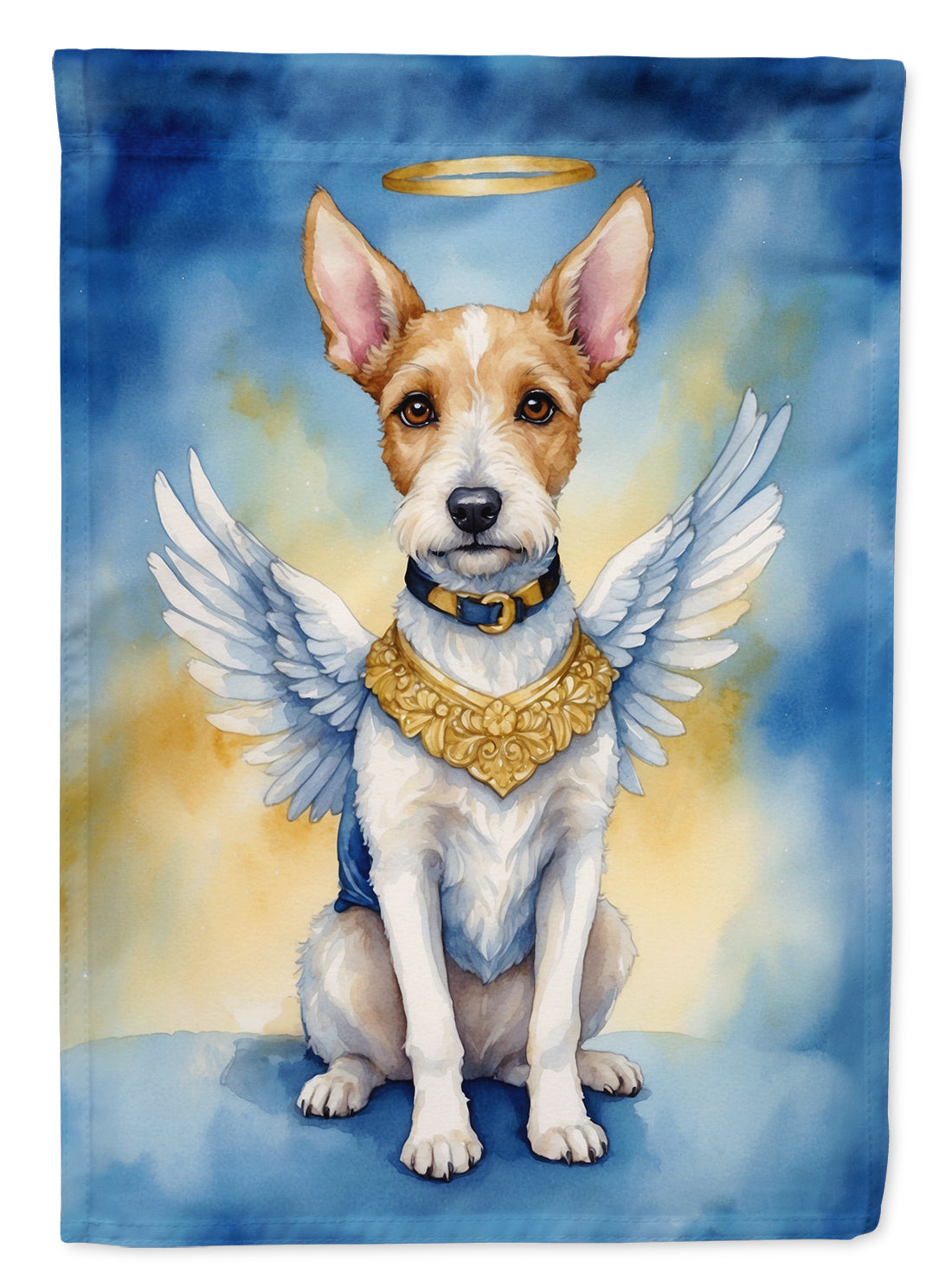 Fox Terrier My Angel Garden Flag Mailbox Decorative Yard Banner Outside Patio Artwork for Flower Beds, Garden Size, Multicolor