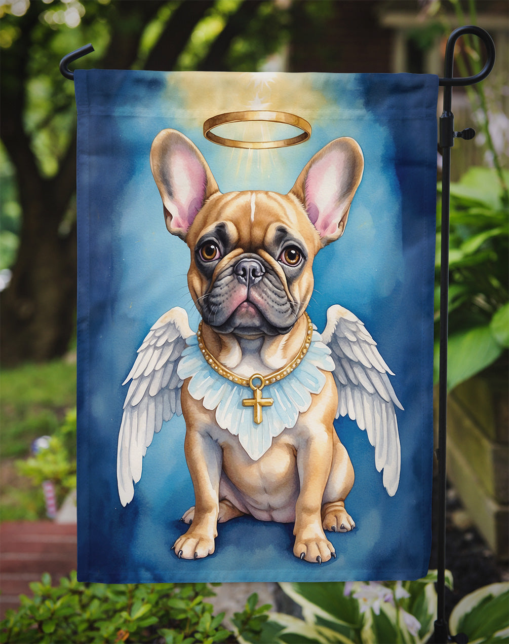 French Bulldog My Angel Garden Flag Mailbox Decorative Yard Banner Outside Patio Artwork for Flower Beds, Garden Size, Multicolor