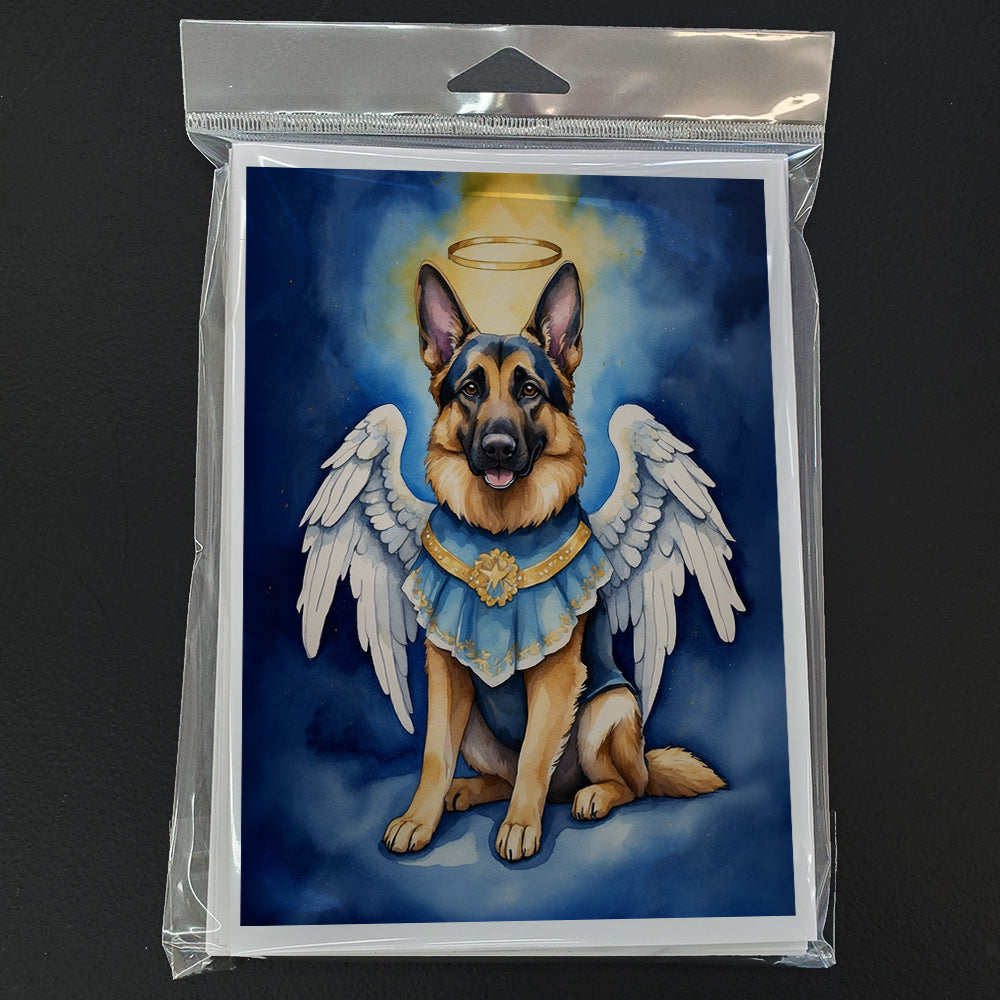 German Shepherd My Angel Greeting Cards Pack of 8 Blank Cards with Envelopes Whimsical A7 Size 5x7