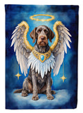 German Wirehaired Pointer My Angel Garden Flag Mailbox Decorative Yard Banner Outside Patio Artwork for Flower Beds, Garden Size, Multicolor