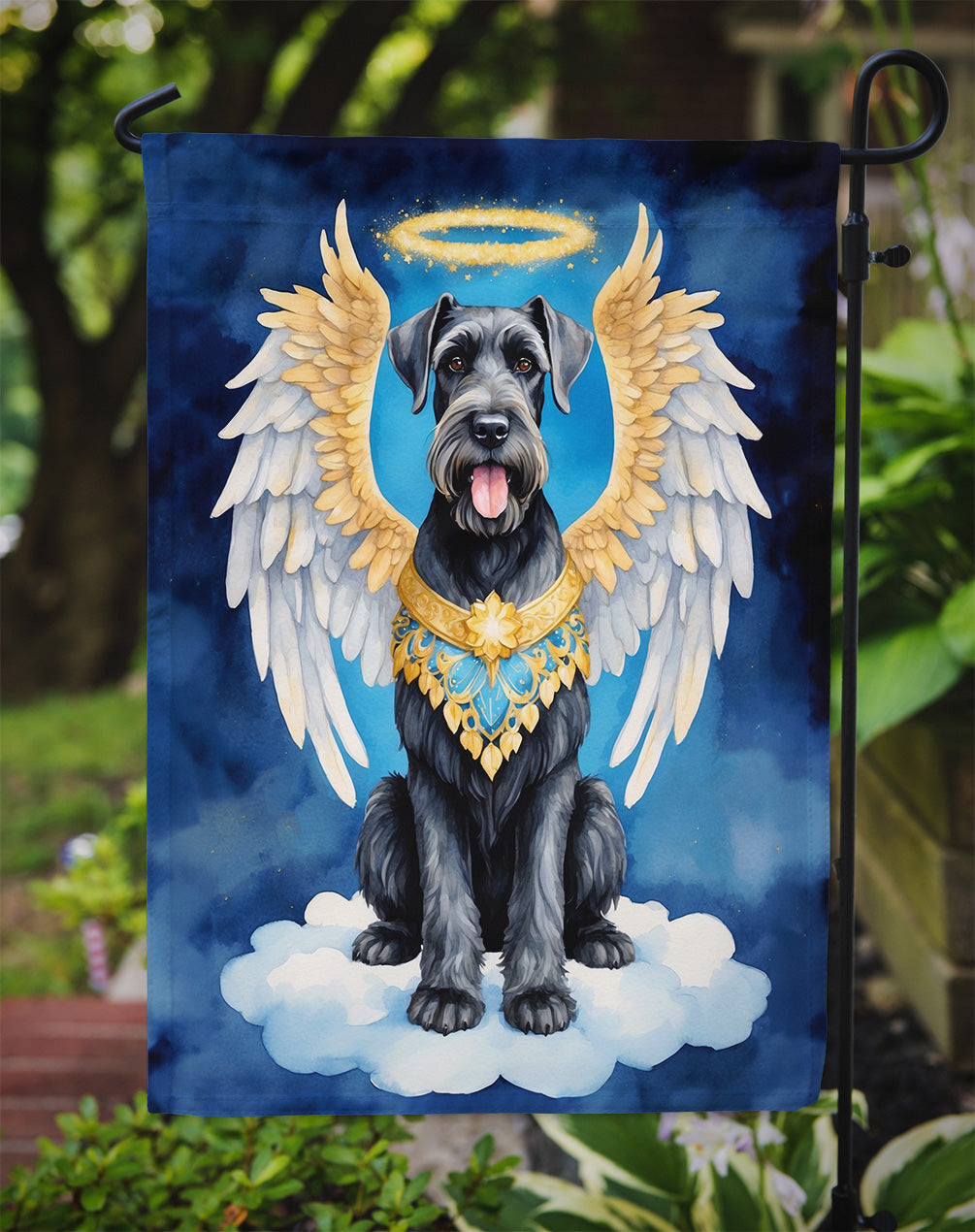 Giant Schnauzer My Angel Garden Flag Mailbox Decorative Yard Banner Outside Patio Artwork for Flower Beds, Garden Size, Multicolor