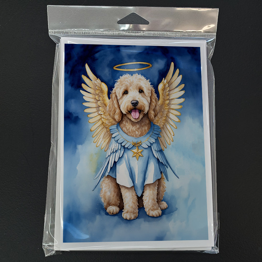 Goldendoodle My Angel Greeting Cards Pack of 8 Blank Cards with Envelopes Whimsical A7 Size 5x7