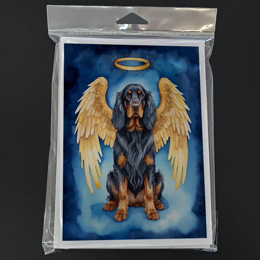 Gordon Setter My Angel Greeting Cards Pack of 8 Blank Cards with Envelopes Whimsical A7 Size 5x7