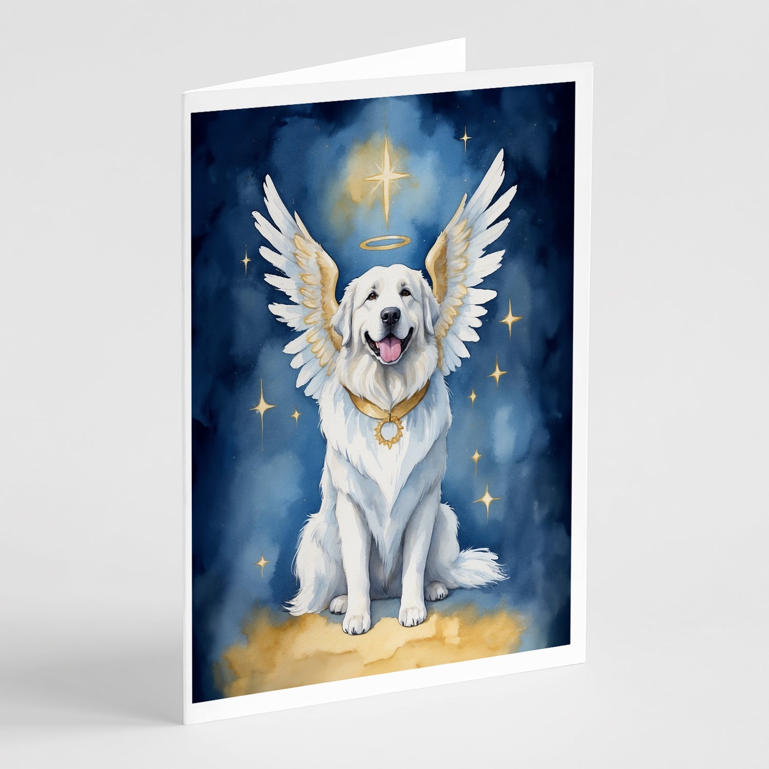 Great Pyrenees My Angel Greeting Cards Pack of 8 Blank Cards with Envelopes Whimsical A7 Size 5x7
