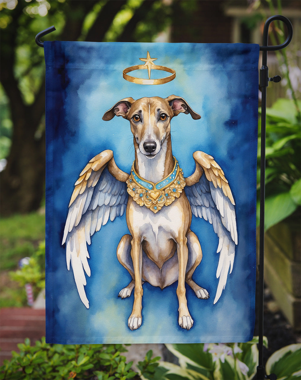 Greyhound My Angel Garden Flag Mailbox Decorative Yard Banner Outside Patio Artwork for Flower Beds, Garden Size, Multicolor