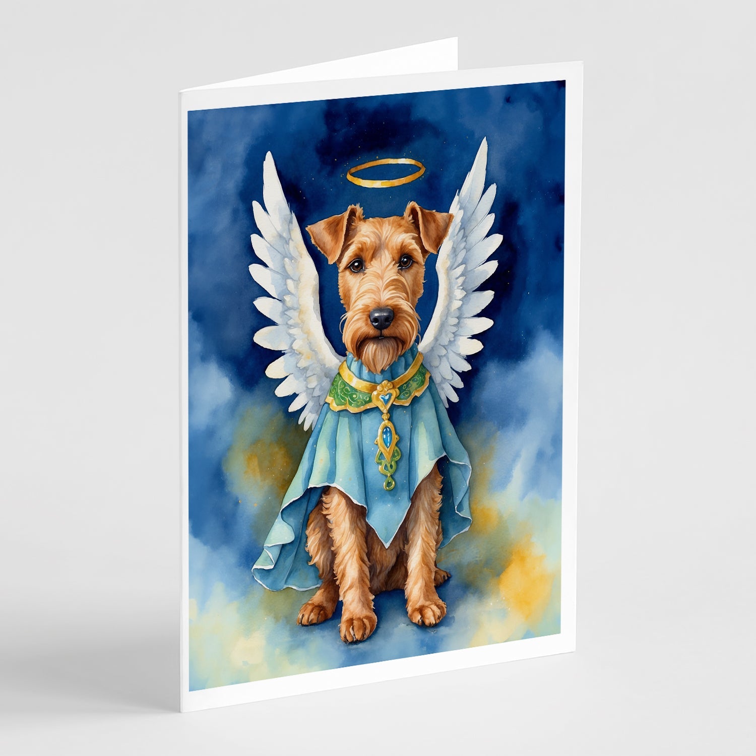 Irish Terrier My Angel Greeting Cards Pack of 8 Blank Cards with Envelopes Whimsical A7 Size 5x7